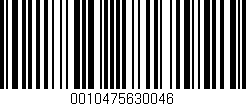 Código de barras (EAN, GTIN, SKU, ISBN): '0010475630046'