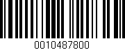 Código de barras (EAN, GTIN, SKU, ISBN): '0010487800'