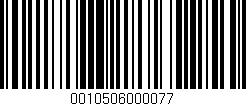 Código de barras (EAN, GTIN, SKU, ISBN): '0010506000077'