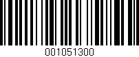 Código de barras (EAN, GTIN, SKU, ISBN): '001051300'