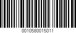 Código de barras (EAN, GTIN, SKU, ISBN): '0010580015011'