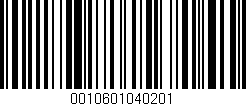 Código de barras (EAN, GTIN, SKU, ISBN): '0010601040201'