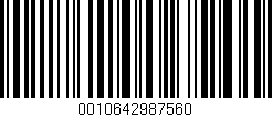 Código de barras (EAN, GTIN, SKU, ISBN): '0010642987560'