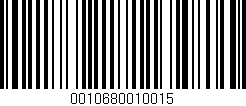 Código de barras (EAN, GTIN, SKU, ISBN): '0010680010015'