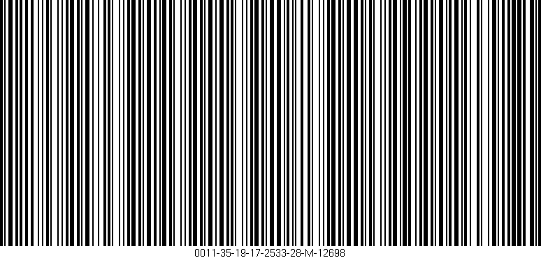 Código de barras (EAN, GTIN, SKU, ISBN): '0011-35-19-17-2533-28-M-12698'