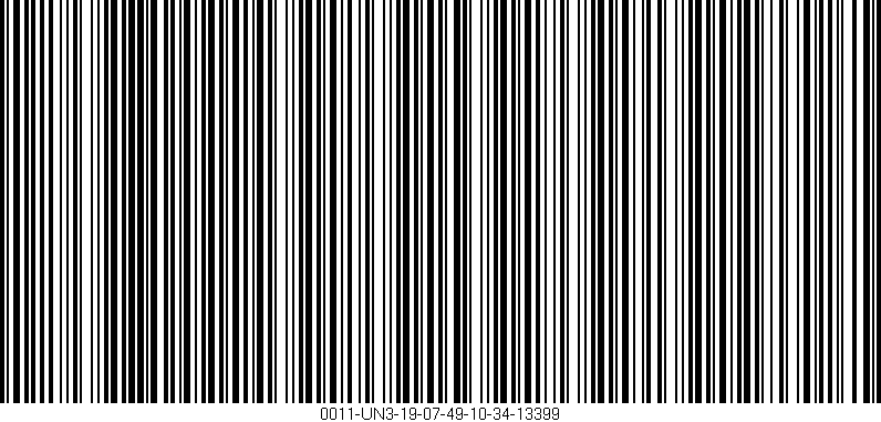 Código de barras (EAN, GTIN, SKU, ISBN): '0011-UN3-19-07-49-10-34-13399'