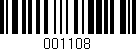 Código de barras (EAN, GTIN, SKU, ISBN): '001108'