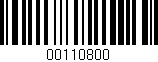 Código de barras (EAN, GTIN, SKU, ISBN): '00110800'