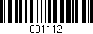 Código de barras (EAN, GTIN, SKU, ISBN): '001112'