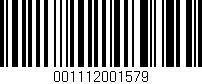 Código de barras (EAN, GTIN, SKU, ISBN): '001112001579'