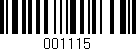 Código de barras (EAN, GTIN, SKU, ISBN): '001115'
