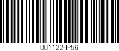 Código de barras (EAN, GTIN, SKU, ISBN): '001122-P56'