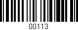 Código de barras (EAN, GTIN, SKU, ISBN): '00113'