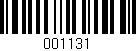 Código de barras (EAN, GTIN, SKU, ISBN): '001131'