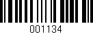 Código de barras (EAN, GTIN, SKU, ISBN): '001134'