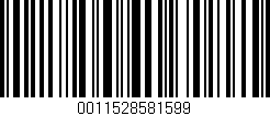 Código de barras (EAN, GTIN, SKU, ISBN): '0011528581599'