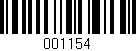 Código de barras (EAN, GTIN, SKU, ISBN): '001154'