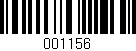 Código de barras (EAN, GTIN, SKU, ISBN): '001156'