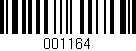 Código de barras (EAN, GTIN, SKU, ISBN): '001164'
