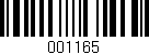 Código de barras (EAN, GTIN, SKU, ISBN): '001165'