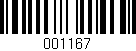 Código de barras (EAN, GTIN, SKU, ISBN): '001167'