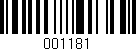 Código de barras (EAN, GTIN, SKU, ISBN): '001181'