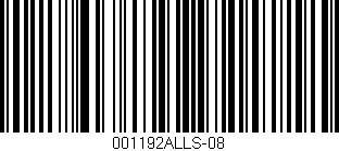 Código de barras (EAN, GTIN, SKU, ISBN): '001192ALLS-08'