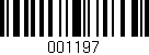 Código de barras (EAN, GTIN, SKU, ISBN): '001197'