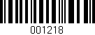 Código de barras (EAN, GTIN, SKU, ISBN): '001218'