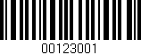 Código de barras (EAN, GTIN, SKU, ISBN): '00123001'