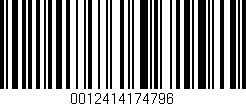 Código de barras (EAN, GTIN, SKU, ISBN): '0012414174796'