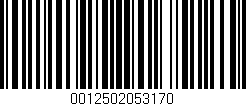 Código de barras (EAN, GTIN, SKU, ISBN): '0012502053170'