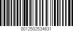 Código de barras (EAN, GTIN, SKU, ISBN): '0012502534631'