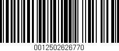 Código de barras (EAN, GTIN, SKU, ISBN): '0012502626770'