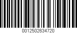 Código de barras (EAN, GTIN, SKU, ISBN): '0012502634720'