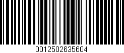 Código de barras (EAN, GTIN, SKU, ISBN): '0012502635604'