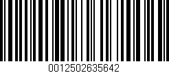 Código de barras (EAN, GTIN, SKU, ISBN): '0012502635642'