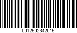 Código de barras (EAN, GTIN, SKU, ISBN): '0012502642015'