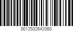 Código de barras (EAN, GTIN, SKU, ISBN): '0012502642060'