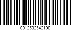 Código de barras (EAN, GTIN, SKU, ISBN): '0012502642190'