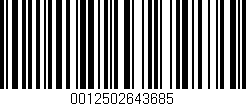 Código de barras (EAN, GTIN, SKU, ISBN): '0012502643685'