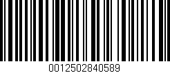 Código de barras (EAN, GTIN, SKU, ISBN): '0012502840589'