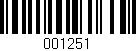 Código de barras (EAN, GTIN, SKU, ISBN): '001251'