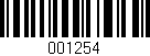 Código de barras (EAN, GTIN, SKU, ISBN): '001254'