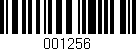 Código de barras (EAN, GTIN, SKU, ISBN): '001256'