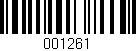Código de barras (EAN, GTIN, SKU, ISBN): '001261'