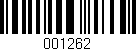 Código de barras (EAN, GTIN, SKU, ISBN): '001262'