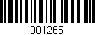 Código de barras (EAN, GTIN, SKU, ISBN): '001265'