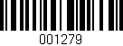 Código de barras (EAN, GTIN, SKU, ISBN): '001279'