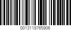Código de barras (EAN, GTIN, SKU, ISBN): '0013119765906'